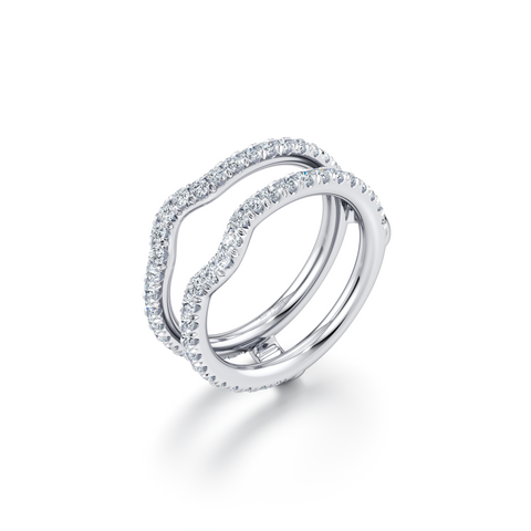 Chelsea Trapezoid Three Stone Lab Diamond Engagement Ring image 88