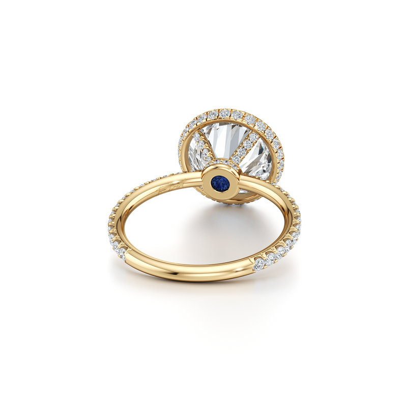 Alyssa Seamless Halo® Lab Diamond Engagement Ring image 9
