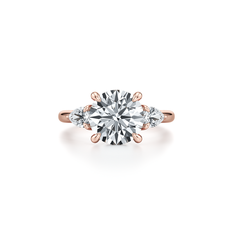 Chelsea Pear Three Stone Lab Diamond Engagement Ring image 11