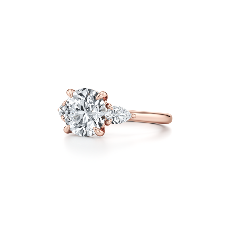 Chelsea Pear Three Stone Lab Diamond Engagement Ring image 12