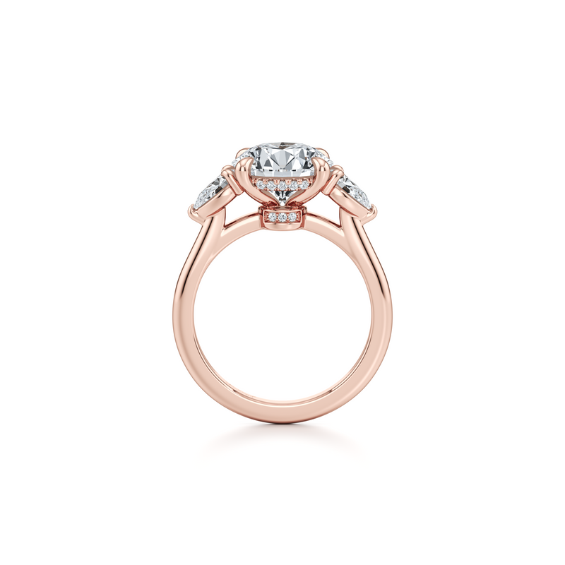 Chelsea Pear Three Stone Lab Diamond Engagement Ring image 13