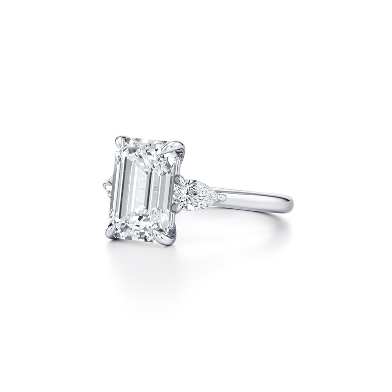 Chelsea Pear Three Stone Lab Diamond Engagement Ring image 22