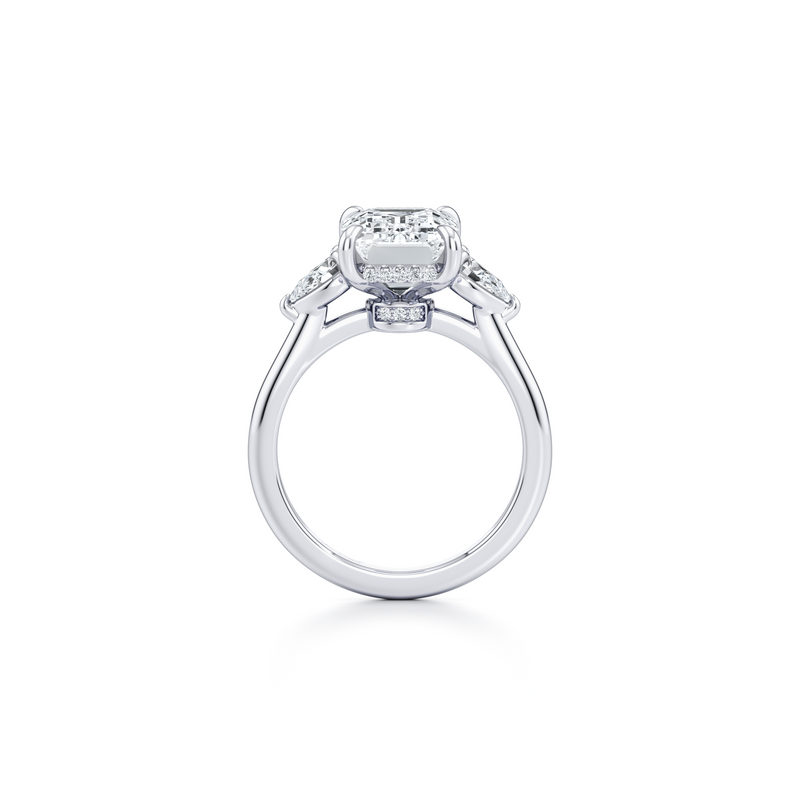 Chelsea Pear Three Stone Lab Diamond Engagement Ring image 23