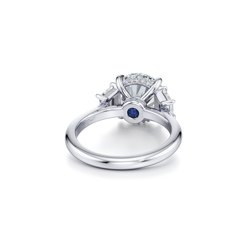 Chelsea Trapezoid Three Stone Lab Diamond Engagement Ring image 3