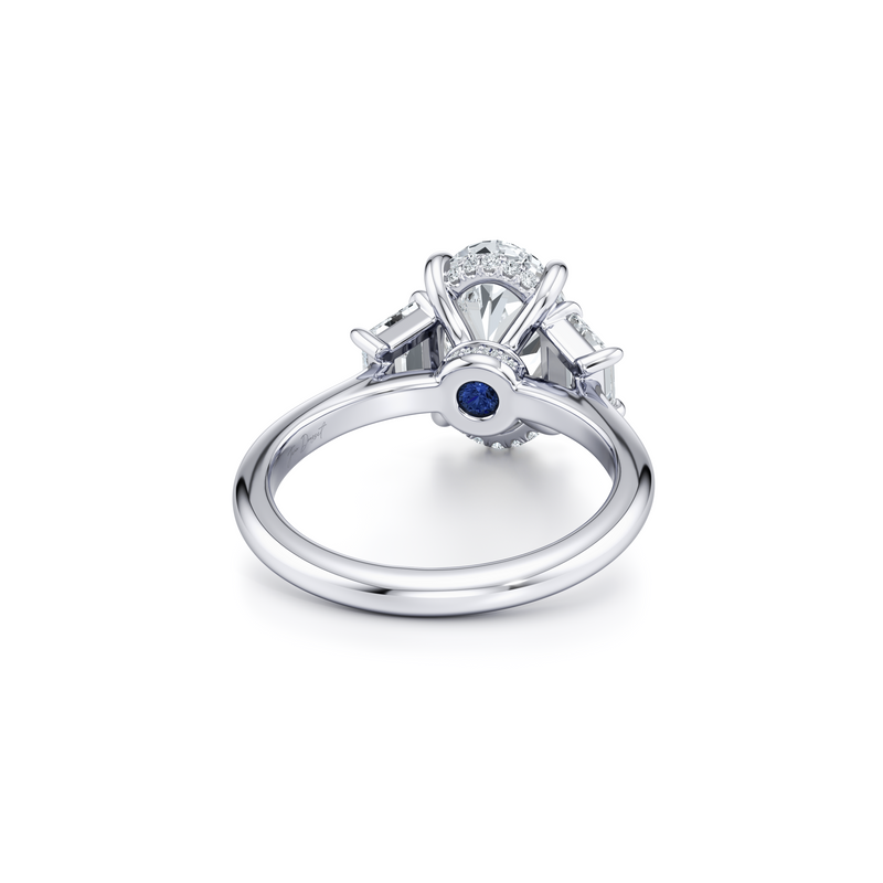 Chelsea Trapezoid Three Stone Lab Diamond Engagement Ring image 23