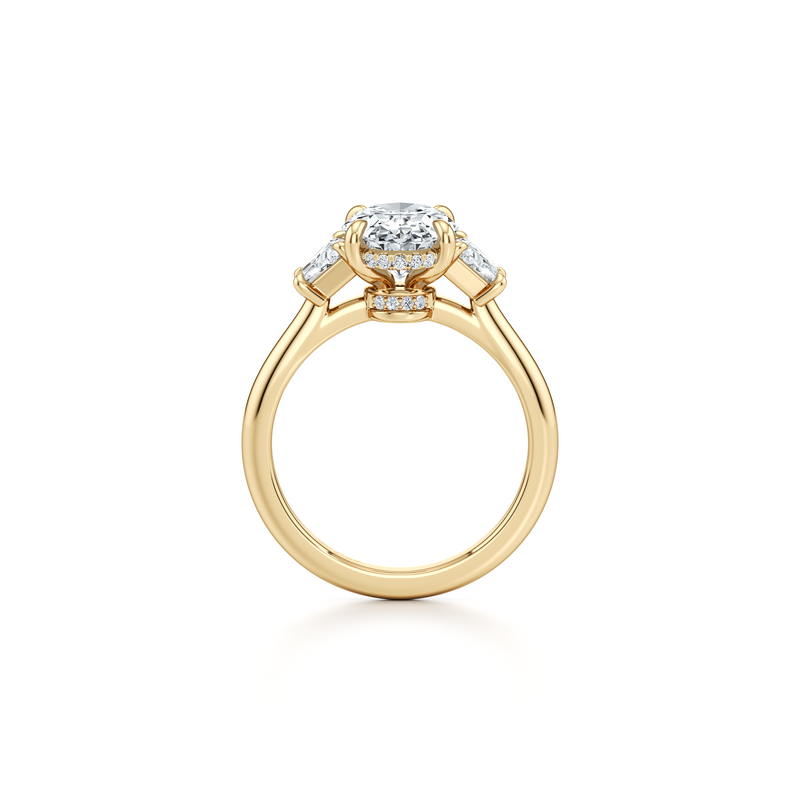 Chelsea Trapezoid Three Stone Lab Diamond Engagement Ring image 29