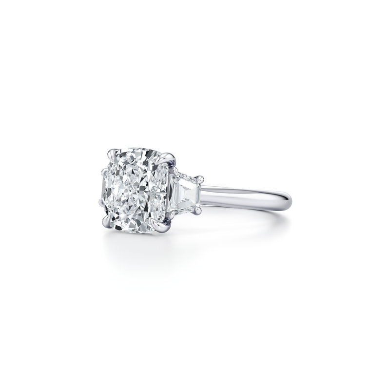 Chelsea Trapezoid Three Stone Lab Diamond Engagement Ring image 42