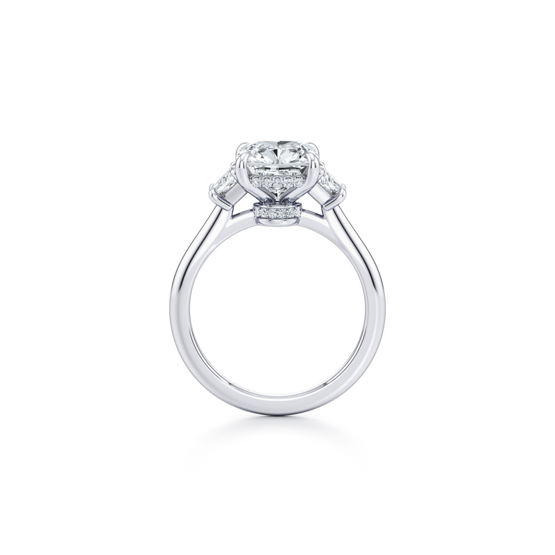 Chelsea Trapezoid Three Stone Lab Diamond Engagement Ring image 44