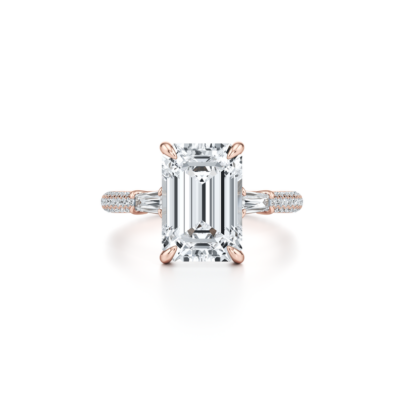Chelsea Baguette Three Stone Lab Diamond Engagement Ring image 31