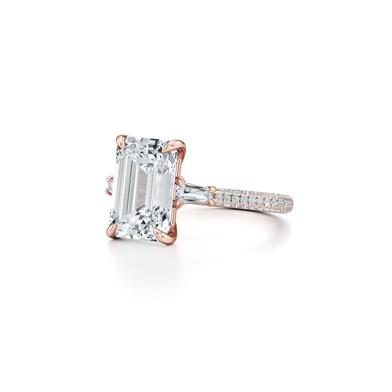 Chelsea Baguette Three Stone Lab Diamond Engagement Ring image 32