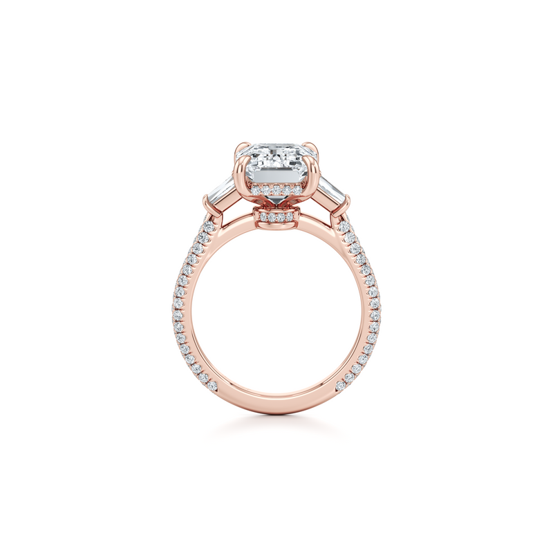 Chelsea Baguette Three Stone Lab Diamond Engagement Ring image 34