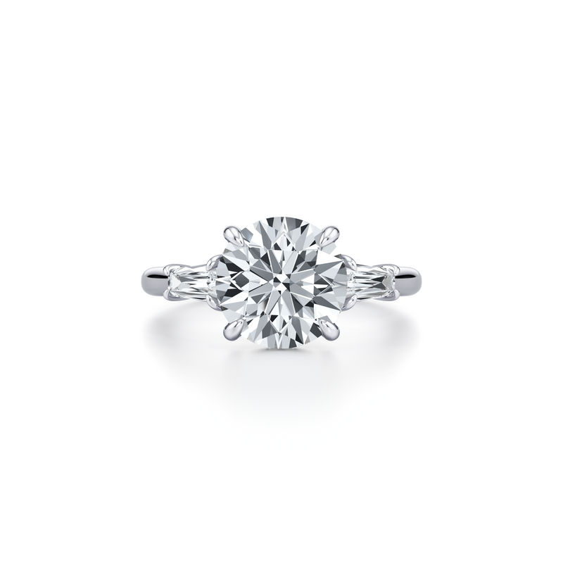 Chelsea Baguette Three Stone Lab Diamond Engagement Ring image 61