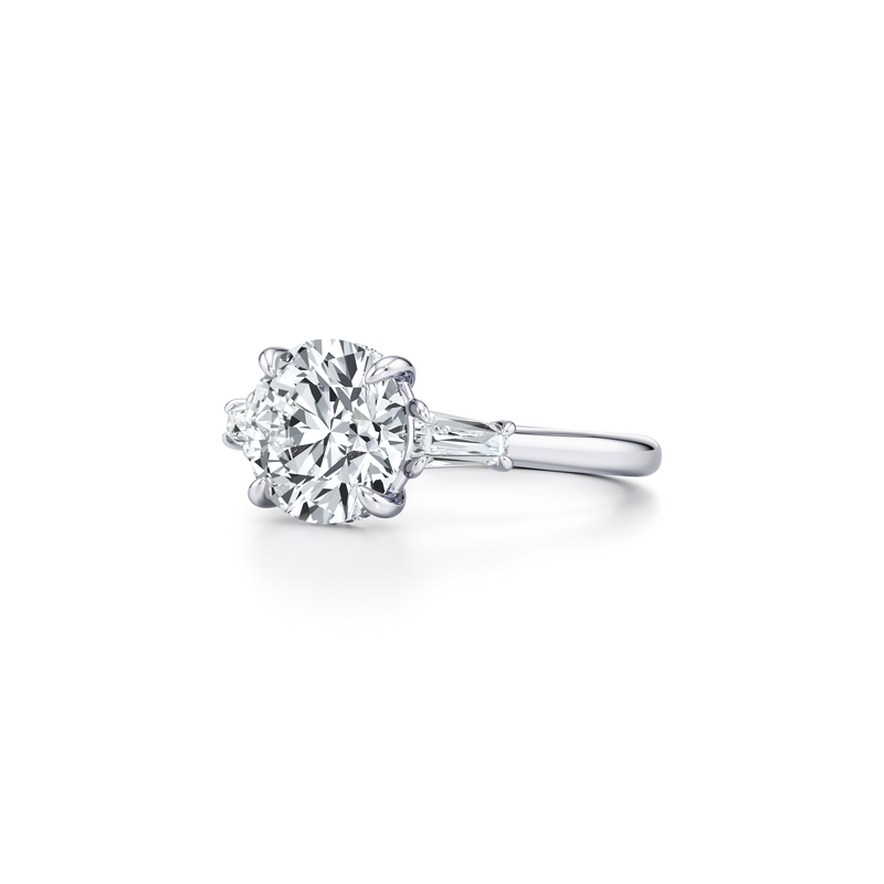 Chelsea Baguette Three Stone Lab Diamond Engagement Ring image 62