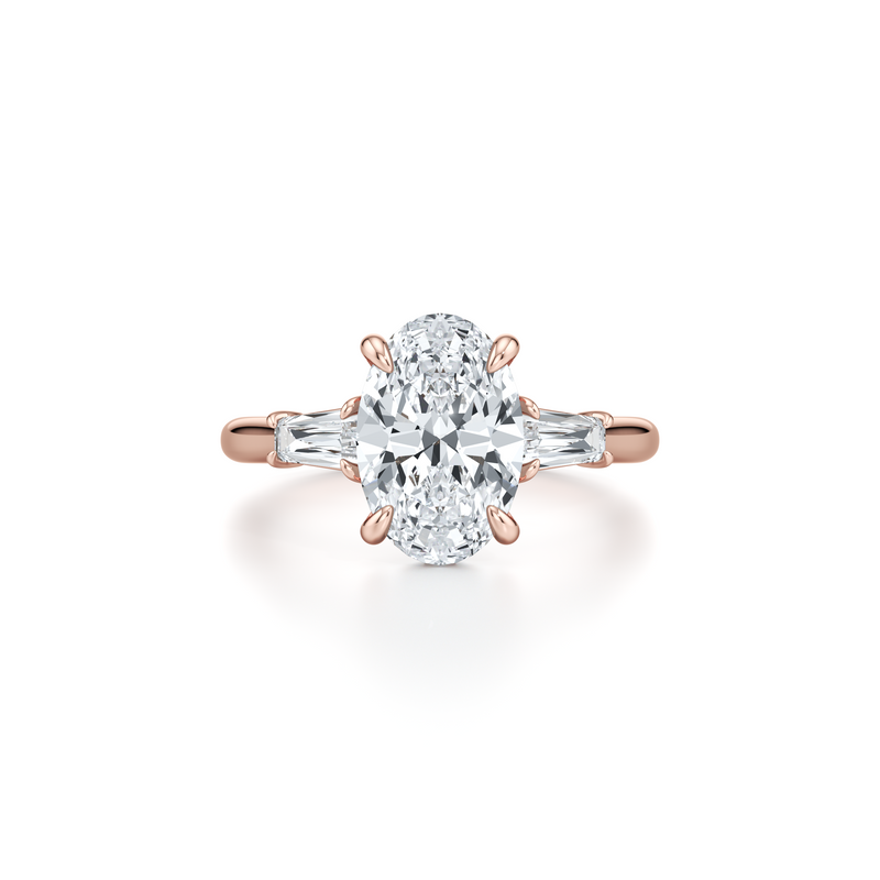 Chelsea Baguette Three Stone Lab Diamond Engagement Ring image 11