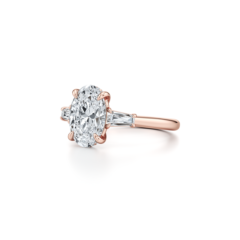 Chelsea Baguette Three Stone Lab Diamond Engagement Ring image 12