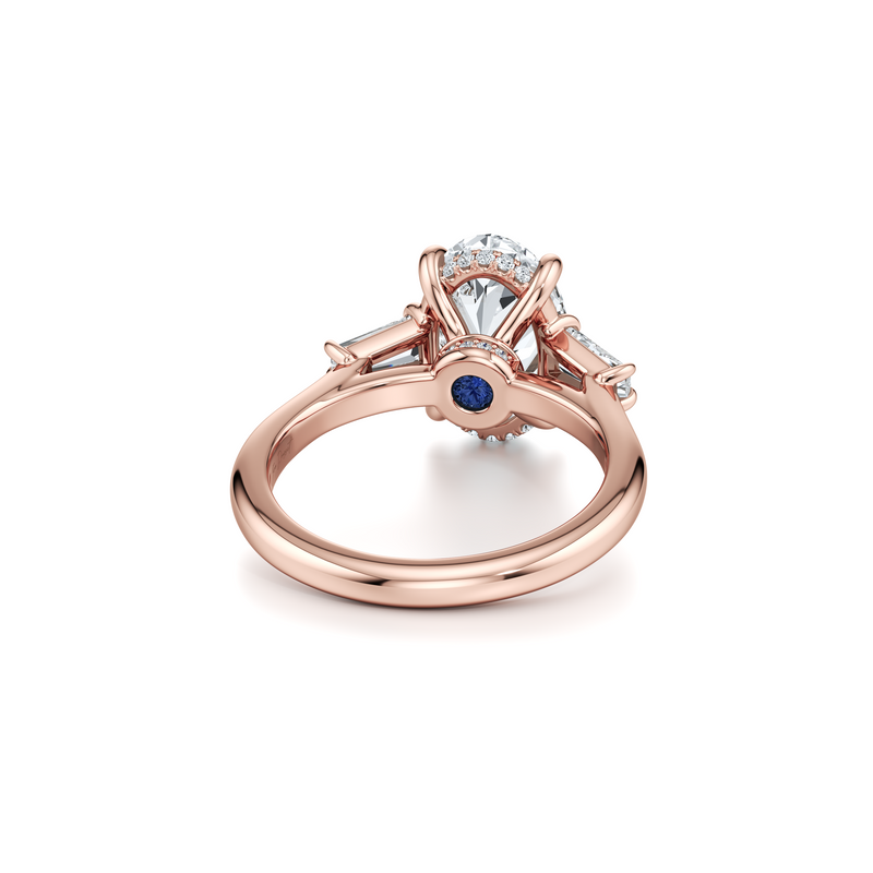 Chelsea Baguette Three Stone Lab Diamond Engagement Ring image 13