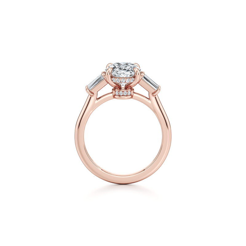 Chelsea Baguette Three Stone Lab Diamond Engagement Ring image 14