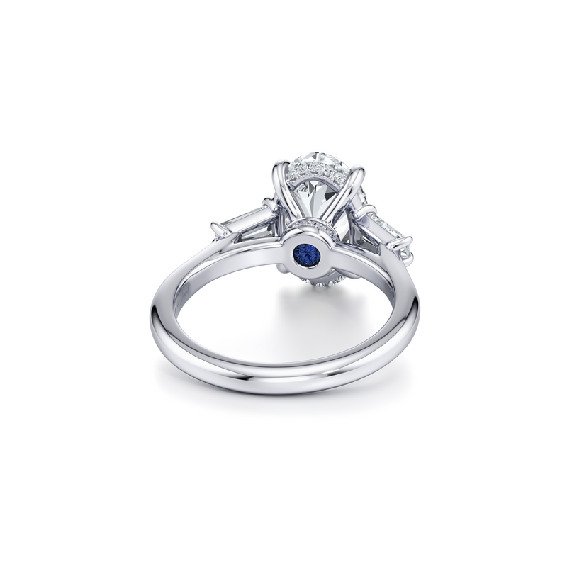 Chelsea Baguette Three Stone Lab Diamond Engagement Ring image 3