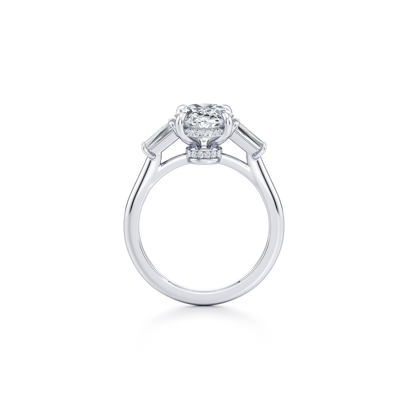 Chelsea Baguette Three Stone Lab Diamond Engagement Ring image 4