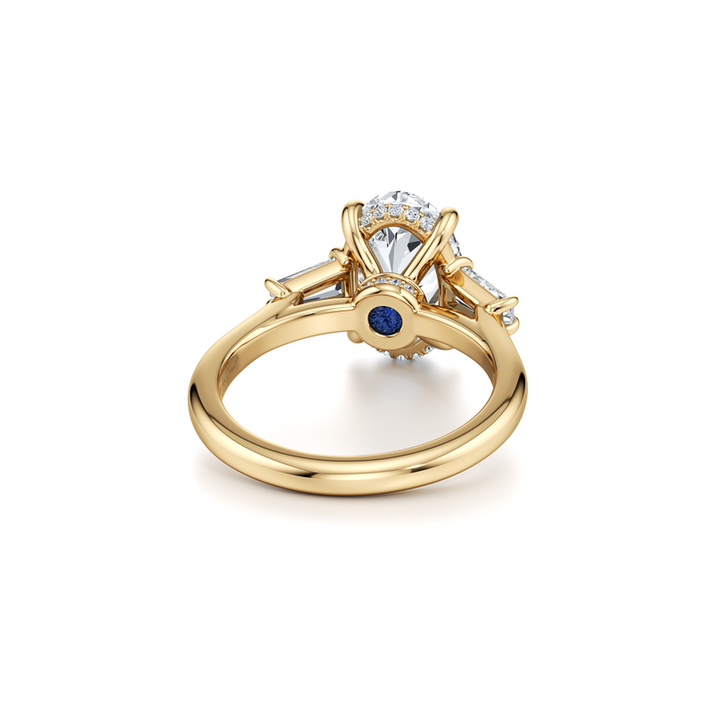 Chelsea Baguette Three Stone Lab Diamond Engagement Ring image 8