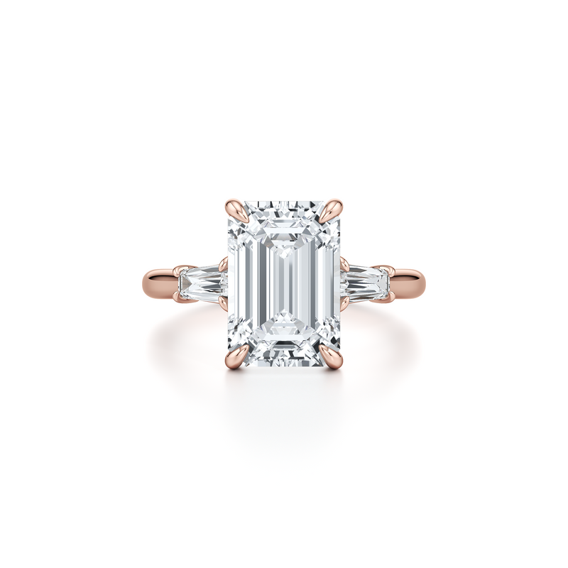 Chelsea Baguette Three Stone Lab Diamond Engagement Ring image 51