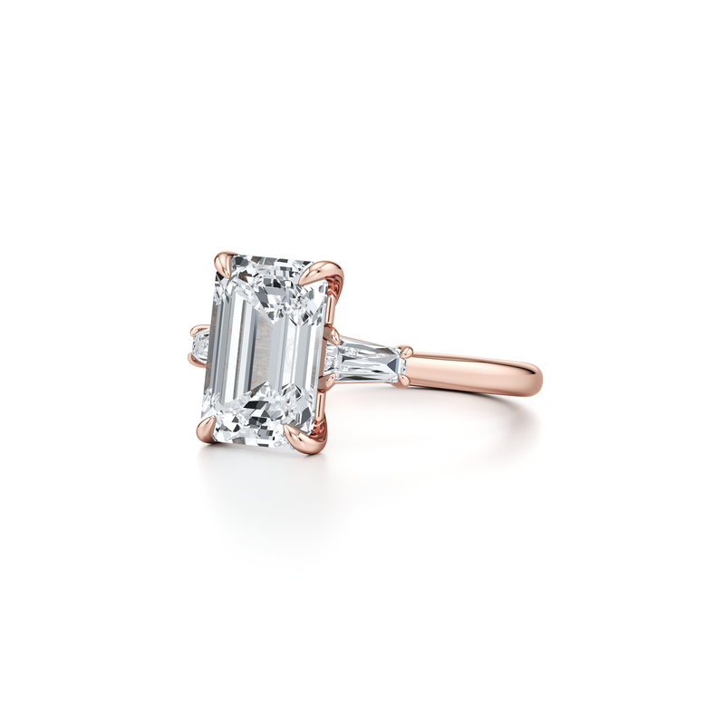 Chelsea Baguette Three Stone Lab Diamond Engagement Ring image 52