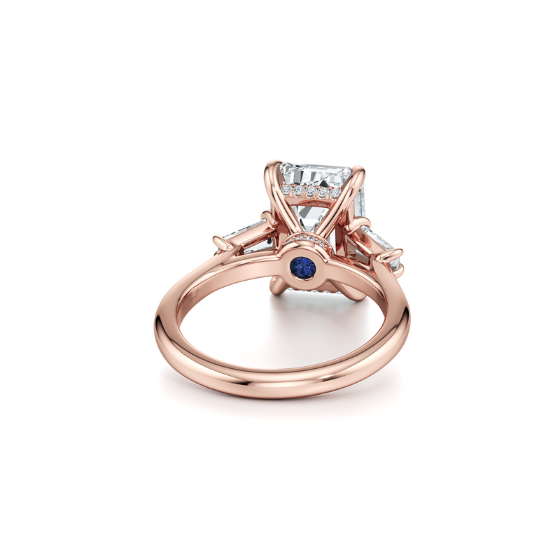 Chelsea Baguette Three Stone Lab Diamond Engagement Ring image 53