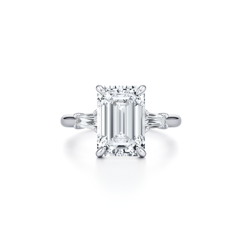 Chelsea Baguette Three Stone Lab Diamond Engagement Ring image 41