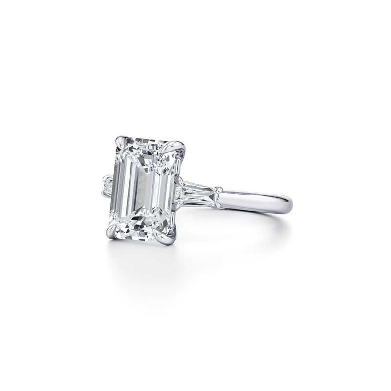Chelsea Baguette Three Stone Lab Diamond Engagement Ring image 42