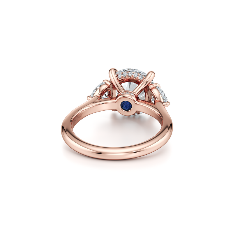 Chelsea Heart Three Stone Lab Diamond Engagement Ring image 14