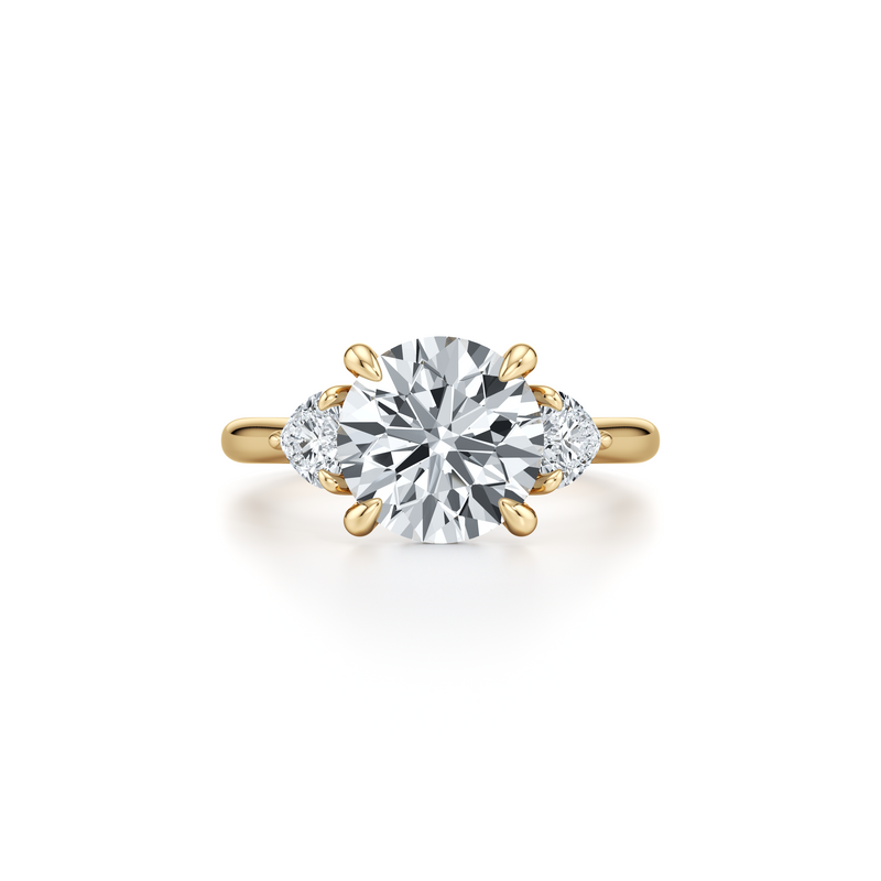 Chelsea Heart Three Stone Lab Diamond Engagement Ring image 6