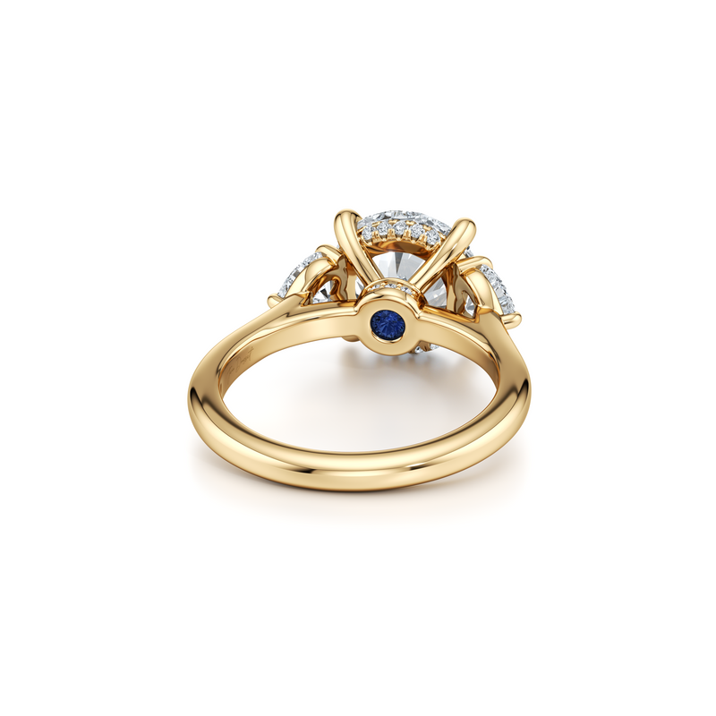 Chelsea Heart Three Stone Lab Diamond Engagement Ring image 9