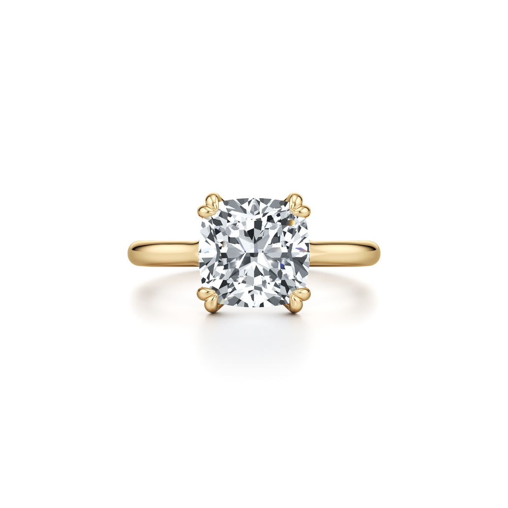 Elle Cushion Solitaire Lab Diamond Engagement Ring image 1