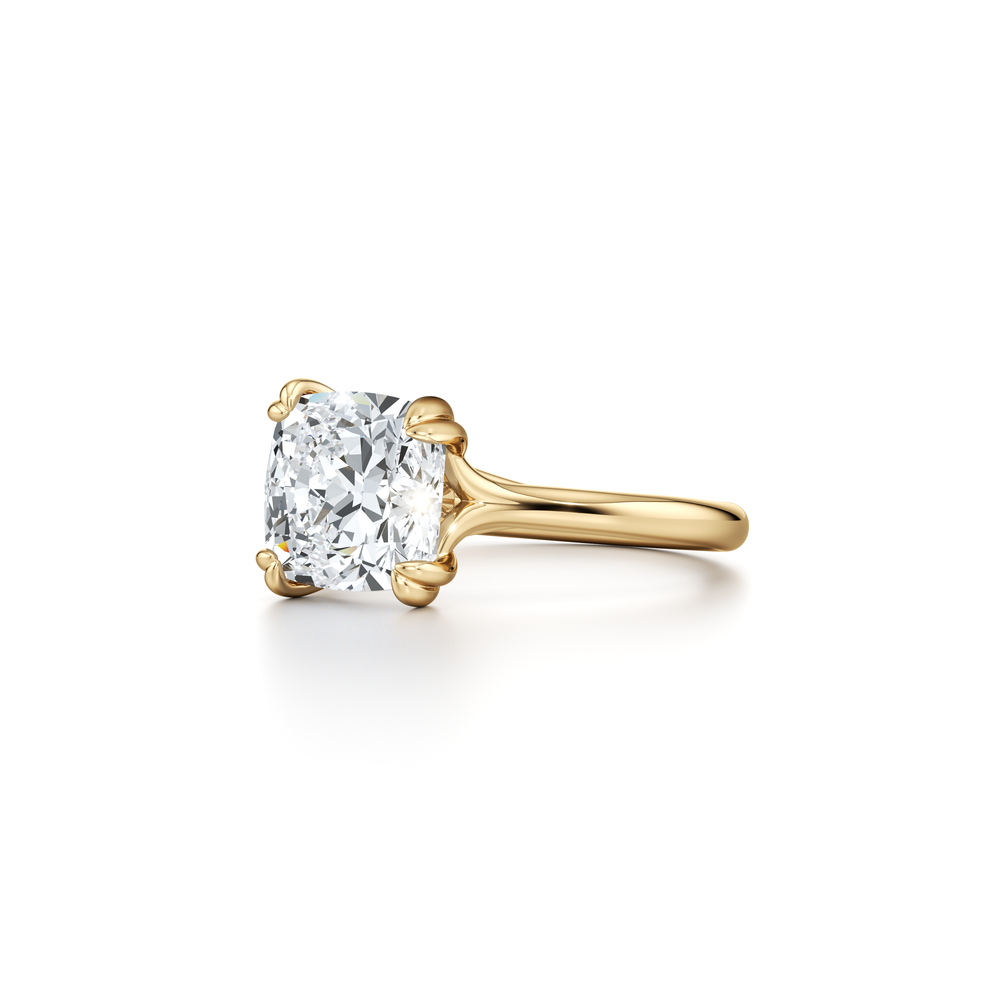 Elle Cushion Solitaire Lab Diamond Engagement Ring image 2