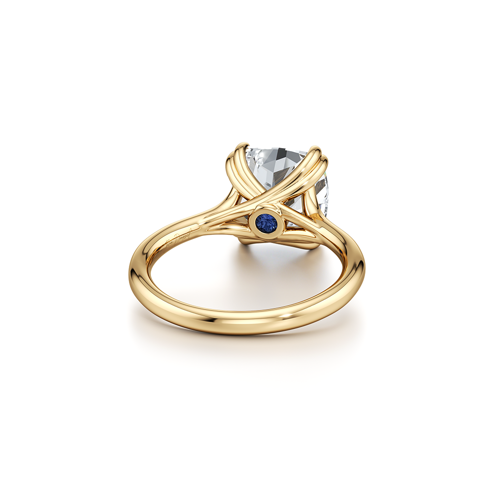 Elle Cushion Solitaire Lab Diamond Engagement Ring image 3