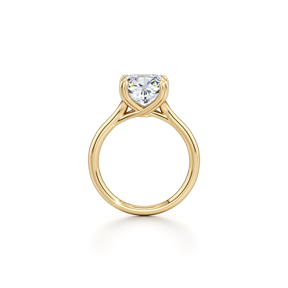 Elle Cushion Solitaire Lab Diamond Engagement Ring image 4