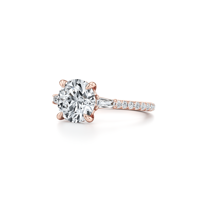Chelsea Baguette Three Stone Lab Diamond Engagement Ring image 12