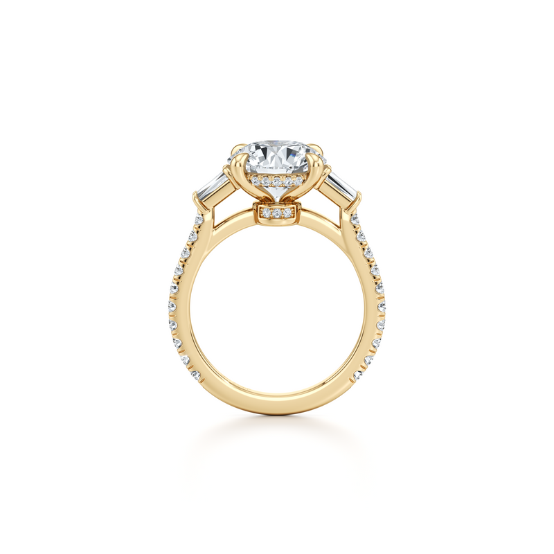 Chelsea Baguette Three Stone Lab Diamond Engagement Ring image 8