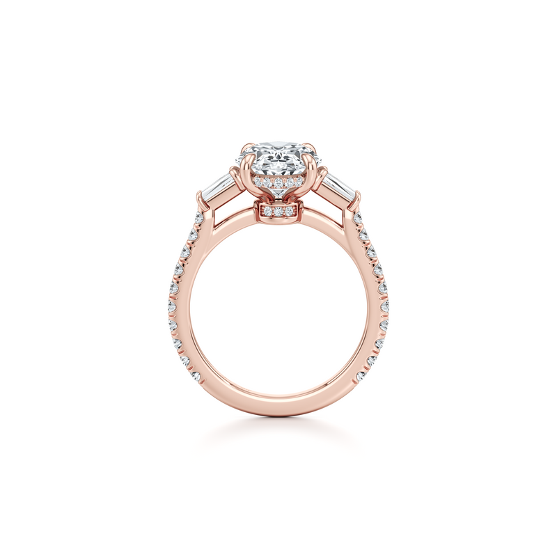 Chelsea Baguette Three Stone Lab Diamond Engagement Ring image 33
