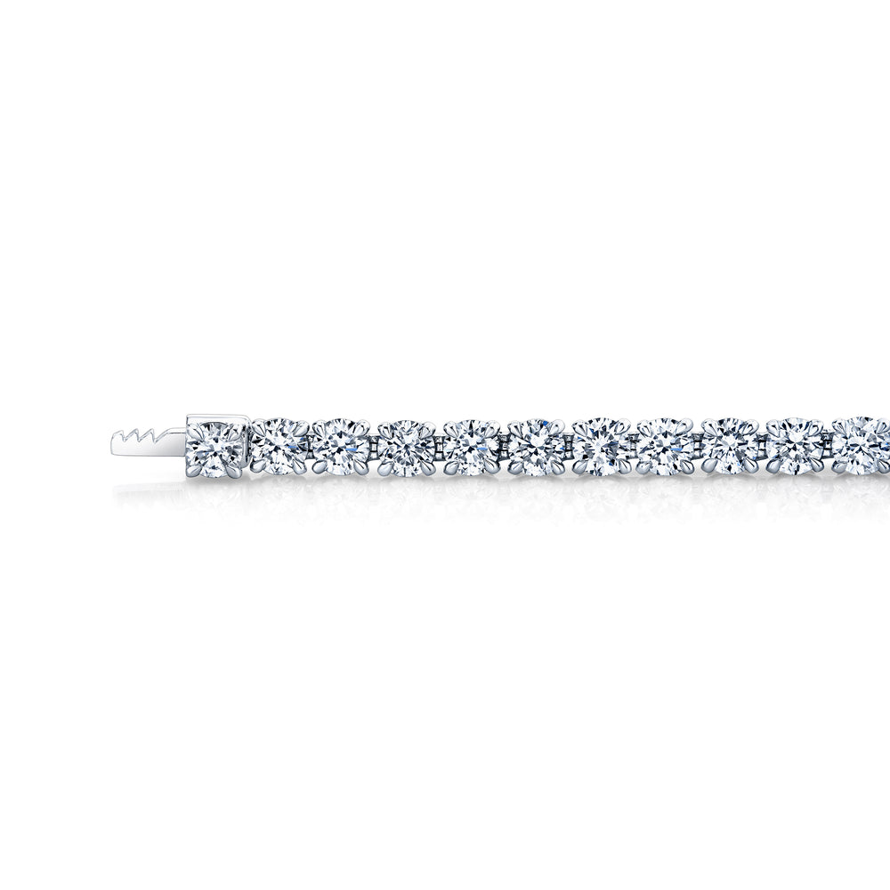 Olivia Round Brilliant Lab Diamond Tennis Necklace Platinum View