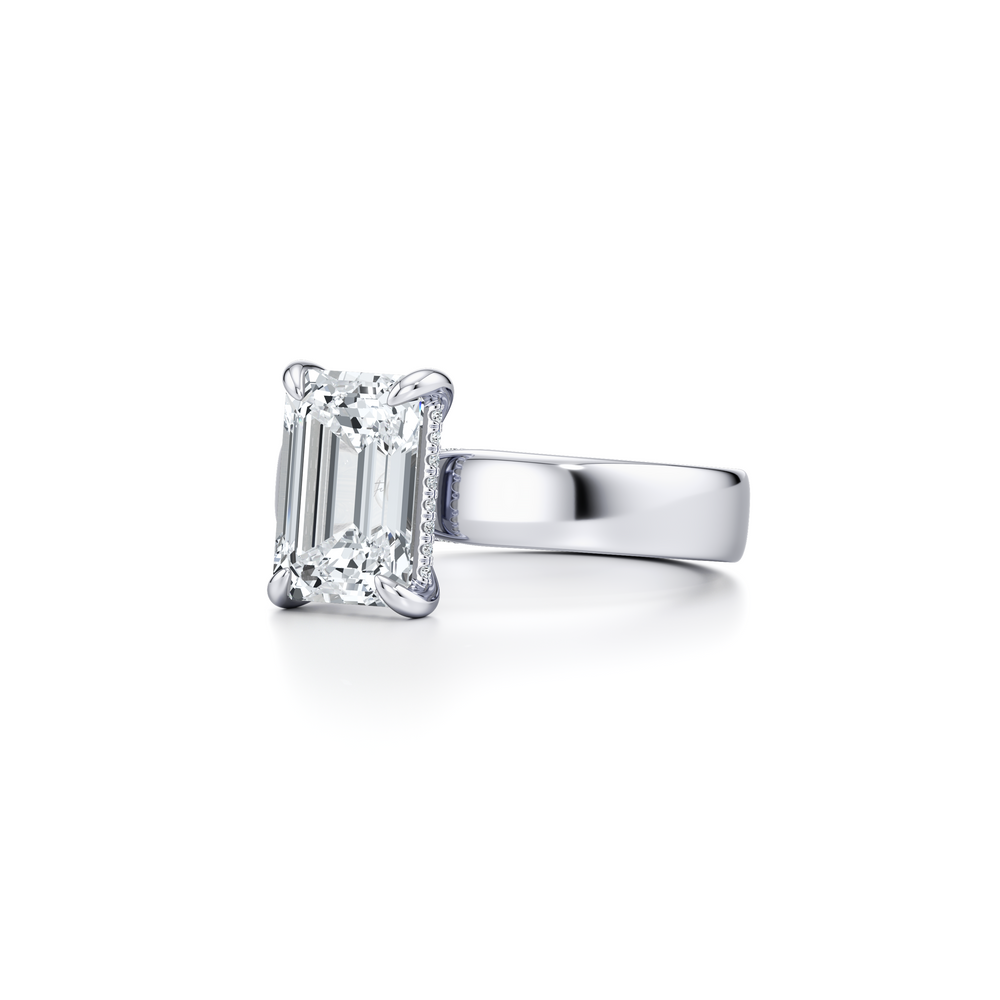 Hayden JD Signature Emerald Solitaire Lab Diamond Engagement Ring image 2