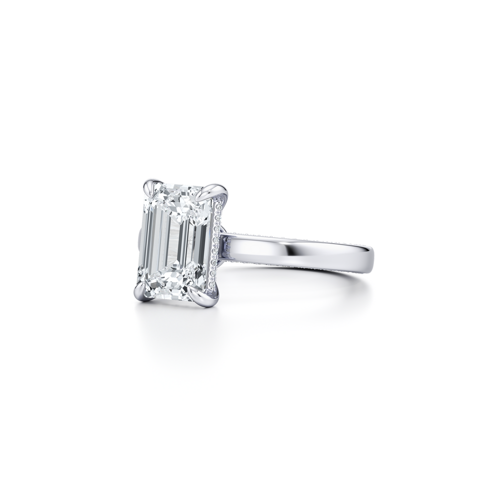 Hayden JD Heritage Emerald Solitaire Lab Diamond Engagement Ring image 2