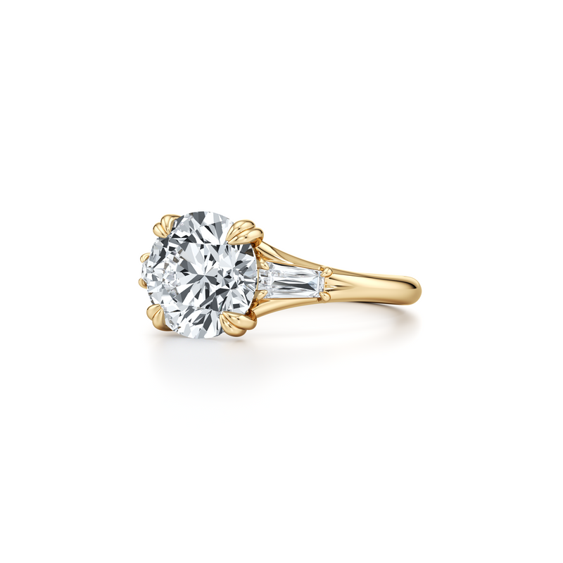 Jane Tapered Baguette Three Stone Lab Diamond Engagement Ring image 7
