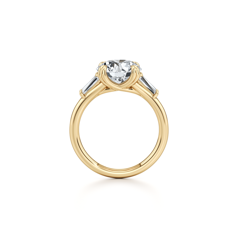 Jane Tapered Baguette Three Stone Lab Diamond Engagement Ring image 9