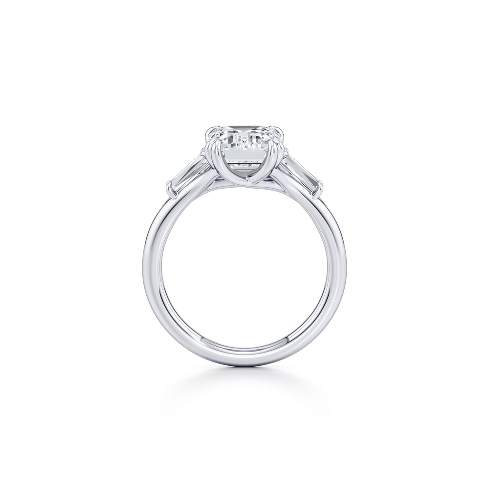 Jane Emerald Cut Three Stone Lab Diamond Engagement Ring image 4