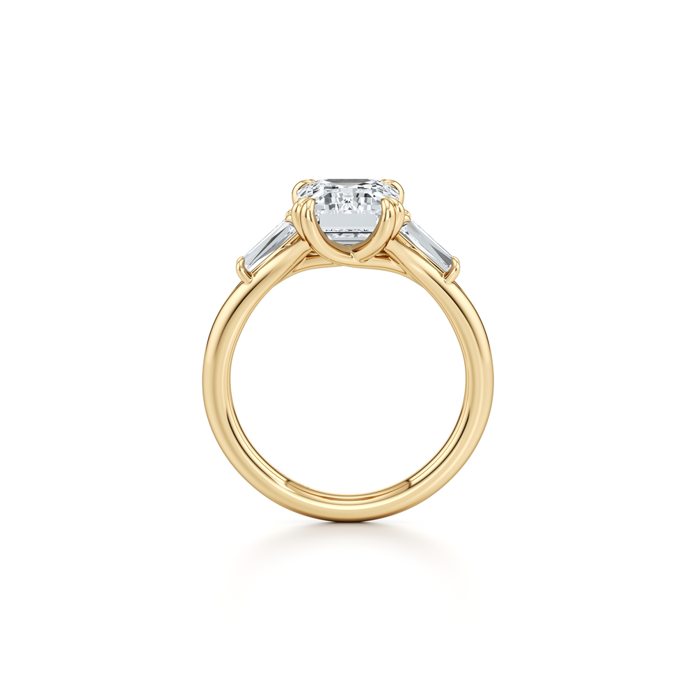 Jane Emerald Three Stone Engagement Ring image 4