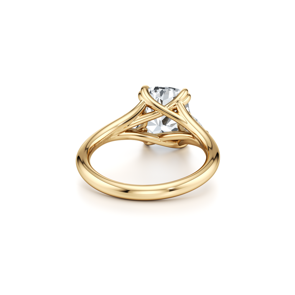 Jane Cushion Cut Three Stone Lab Diamond Engagement Ring image 2