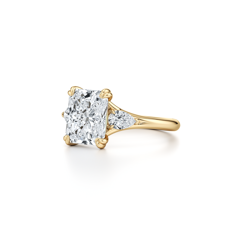 Jane Pear Three Stone Lab Diamond Engagement Ring image 88