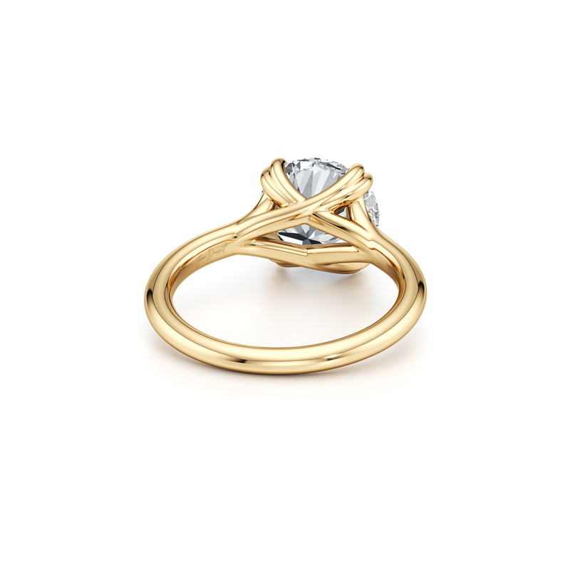 Jane Round Three Stone Lab Diamond Engagement Ring image 8