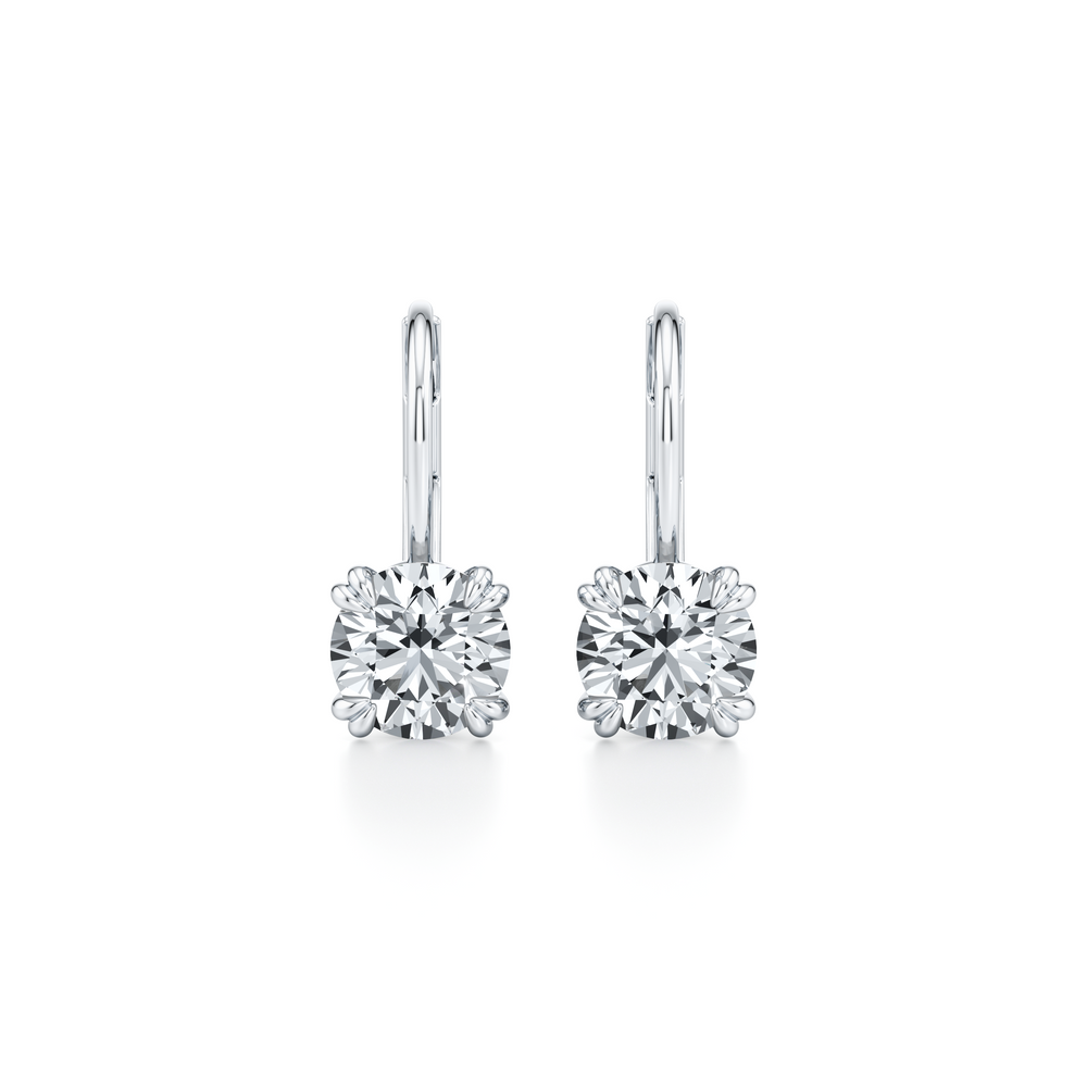 Elle Round Brilliant Leverback Earrings image 10